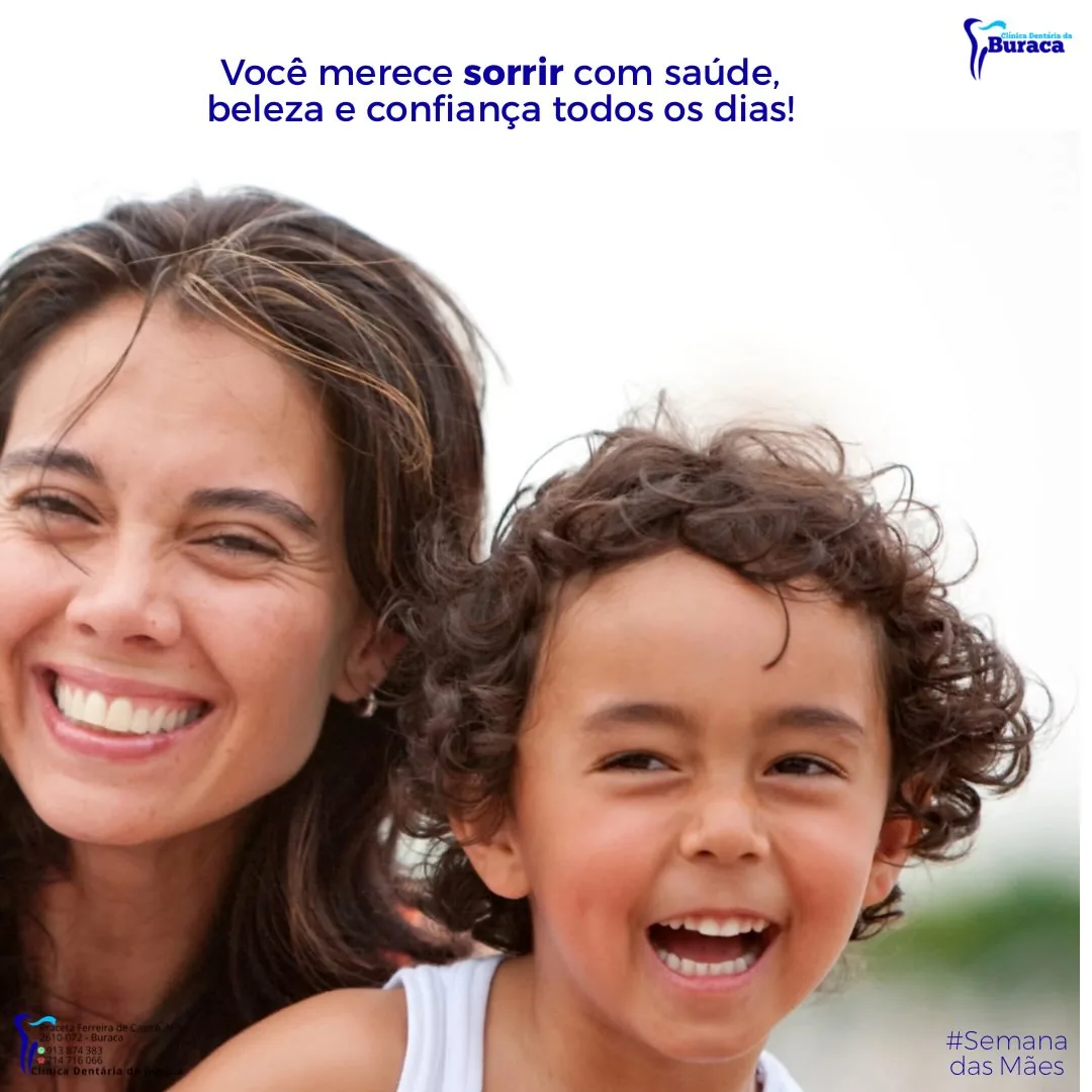 Imagem promocional de uma mãe e uma criança